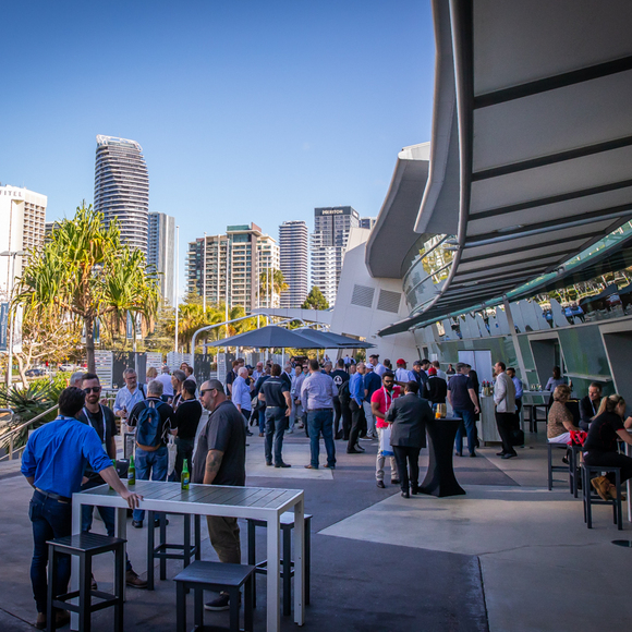 Final farewells outside the GCCEC for delegates