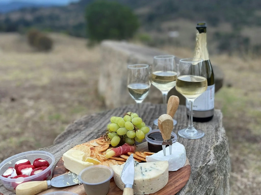 Picnic at the top of the hill at Country Mile Escape. Taking in the magnificent view of the valley.