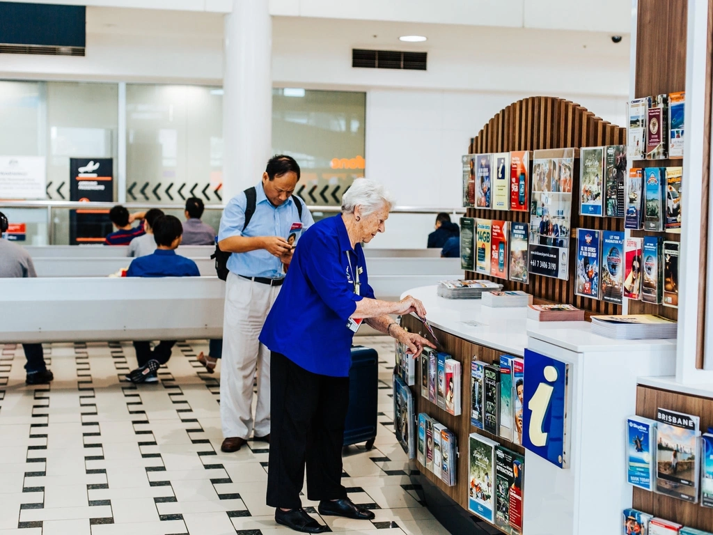 Check out the Booking Centre filled with brochures and helpful travel information.