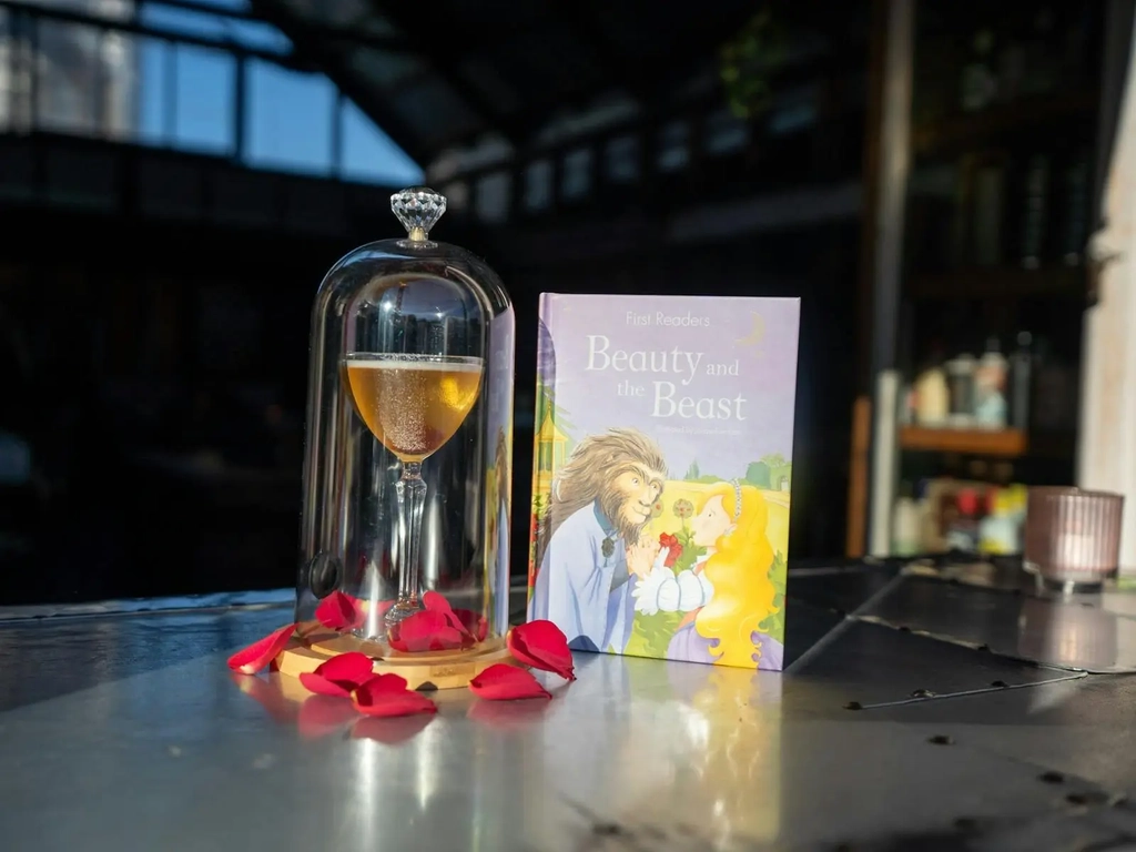 A cocktail inspired by Beauty and the Beast at Granddad Jack's Craft Distillery.