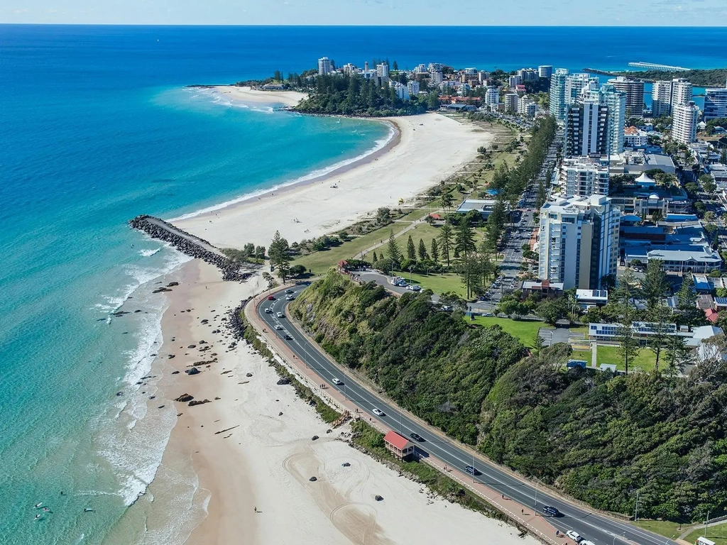 Southern Gold Coast beach aerial