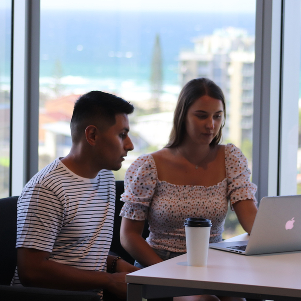 Students on computer