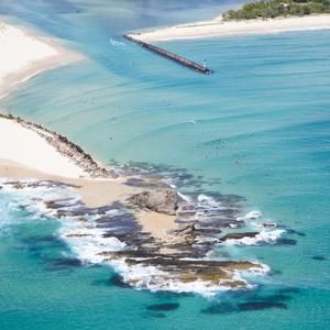 Currumbin Alley and beach aerial