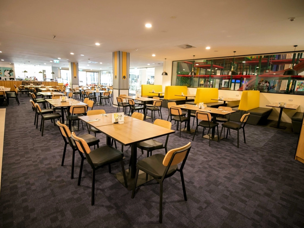 We have Spacious, fun and modern tables and booths to seat the whole family comfortably.