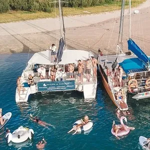 Sailing in Paradise Drone Shot