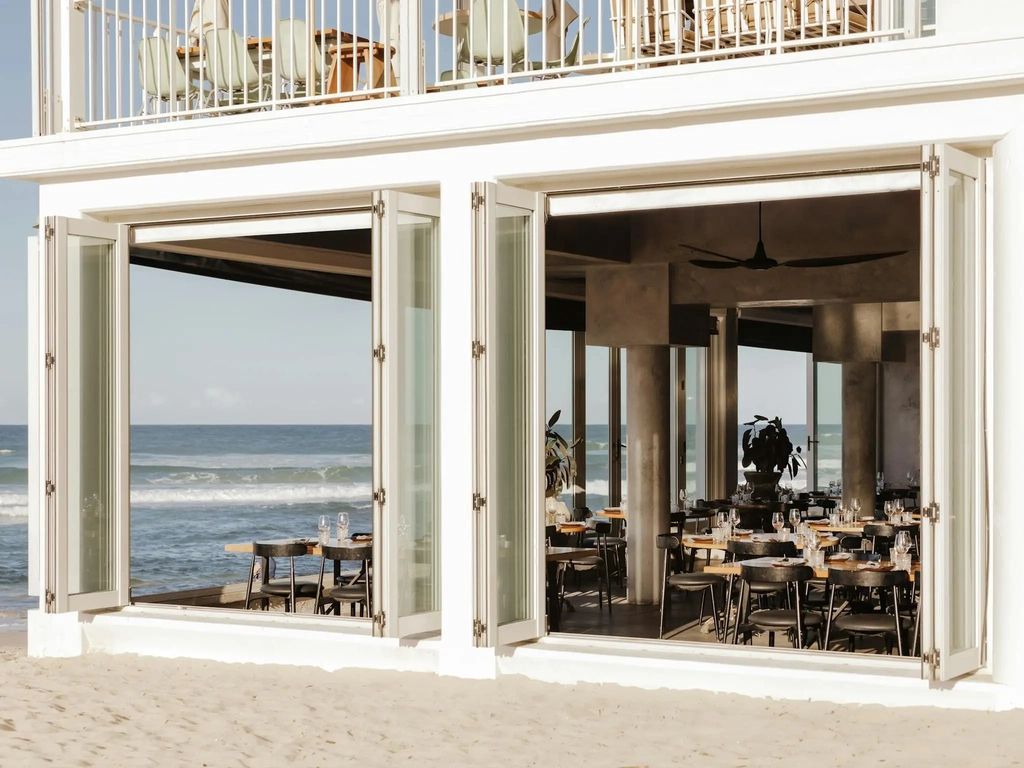 Looking into Rick Shores with the windows open and ocean behind