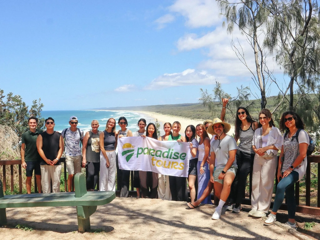 Paradise Tours group at Point Lookout, North Stradbroke Island