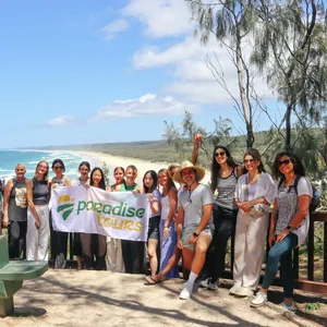 Paradise Tours group at Point Lookout, North Stradbroke Island