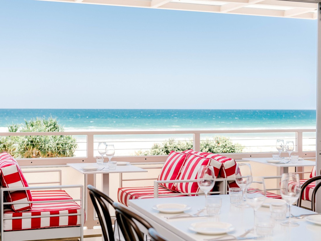 Dining area with ocean views