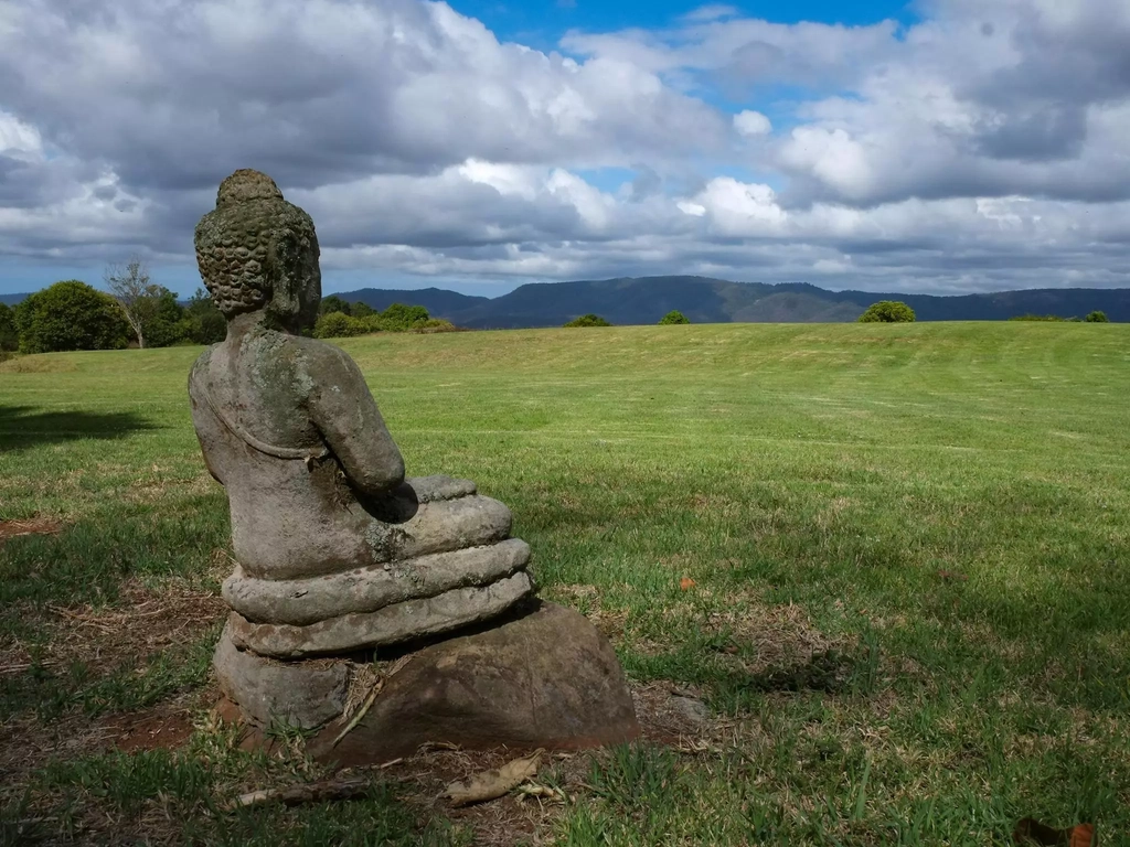 buddha statue overlooking nirvana grounds