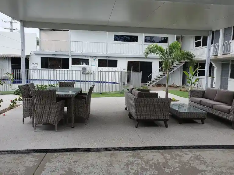 Garden seating area