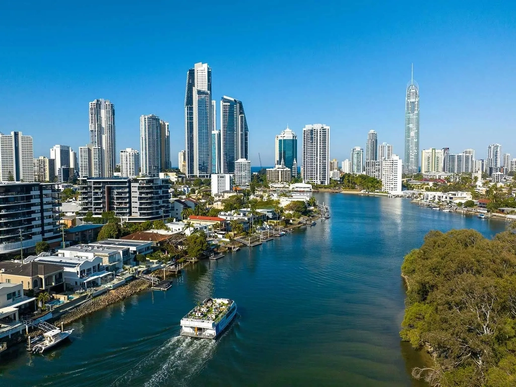 Experience the beautiful Surfers Paradise aboard a Buffet Lunch Cruise