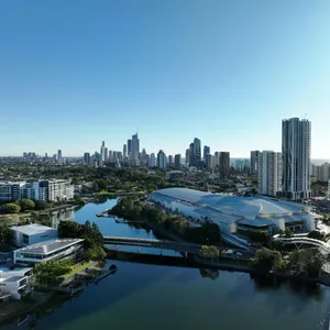 GCCEC building - Broadbeach skyline