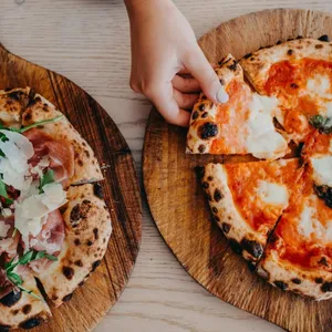 two pizzas