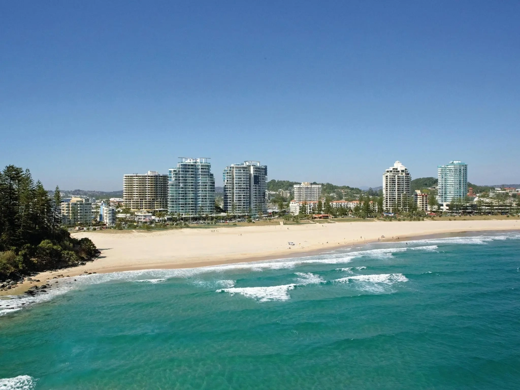 Aerial of Coolangatta Beach