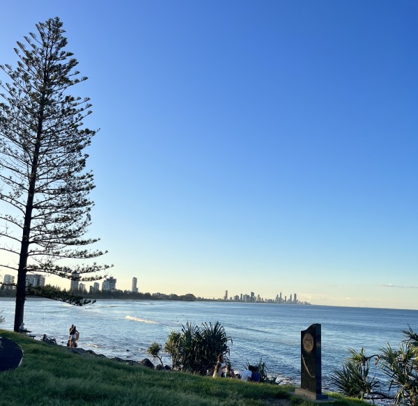 Burleigh view of Gold Coast Skyline