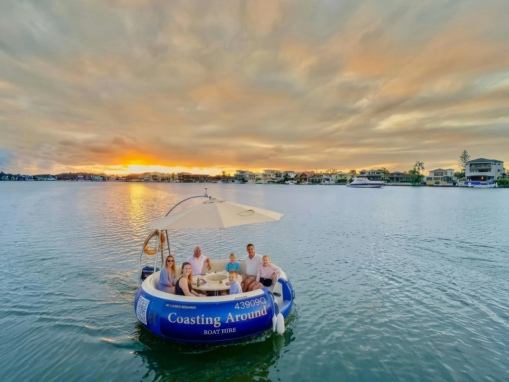 Enjoy a stunning sunset on the water