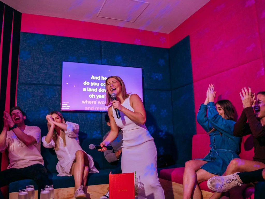 Sing your heart out in our karaoke room