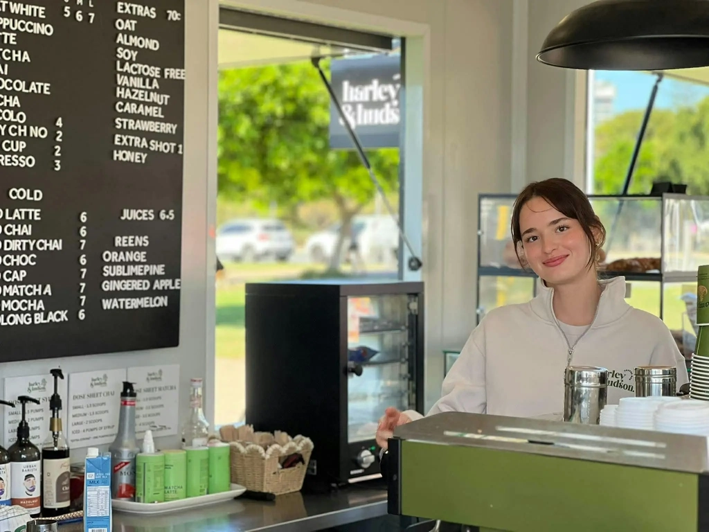 Barista at Harley and Hudson Coffee Bar