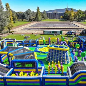 Aerial view of Australia's biggest jumping castle