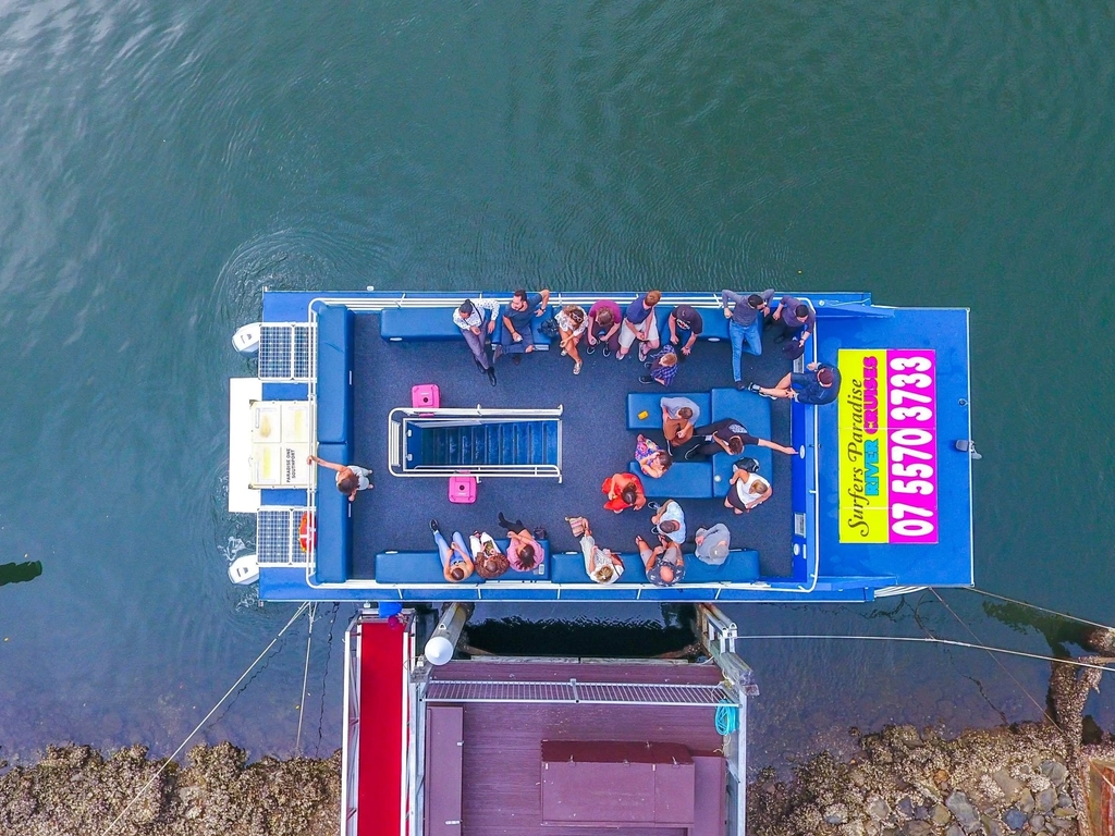 drone shot top deck gold coast surfers paradise