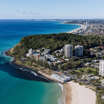 Aerial Burleigh Headlands and Southern Gold Coast