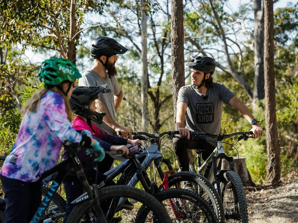 family riding photo