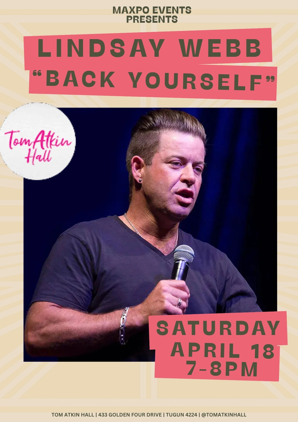 Lindsay Webb: Back Yourself @ Tom Atkin Hall Image 1