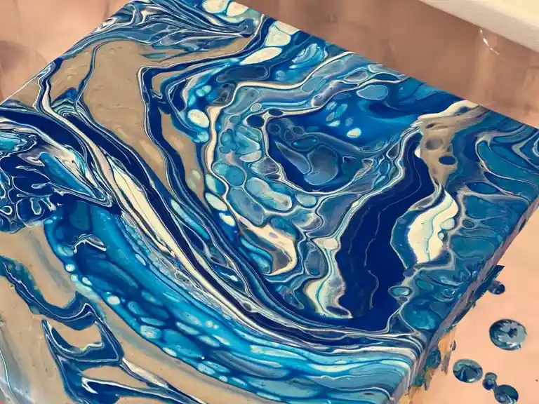 Learn how to paint pour on canvas with 4 different techniques - Surfer Paradise Sip 'n' Dip Image 1