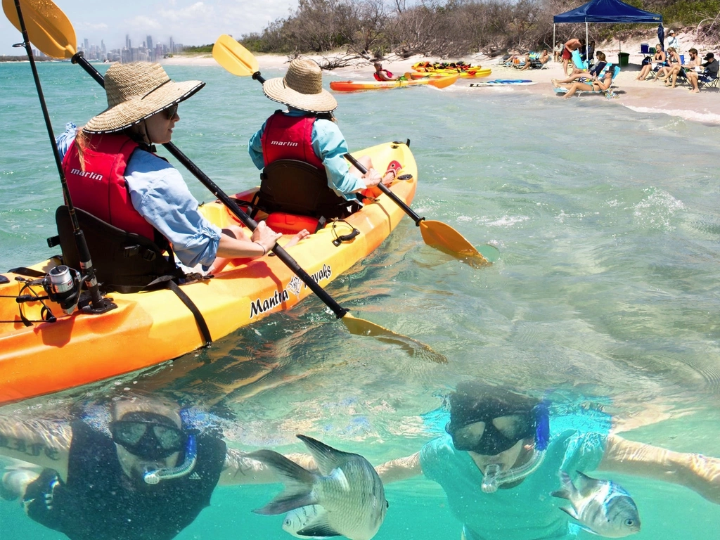 Kayaking gold coast, dining at wave island, chill out zone