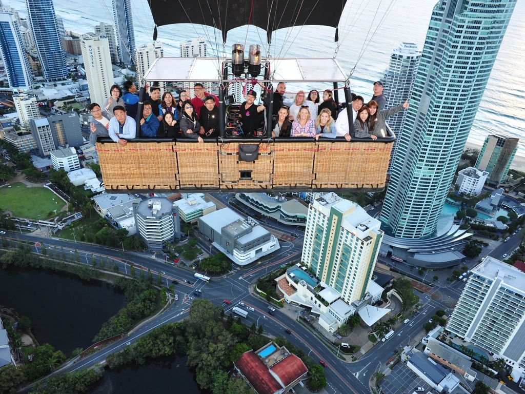 Murray over the city high rise buildings