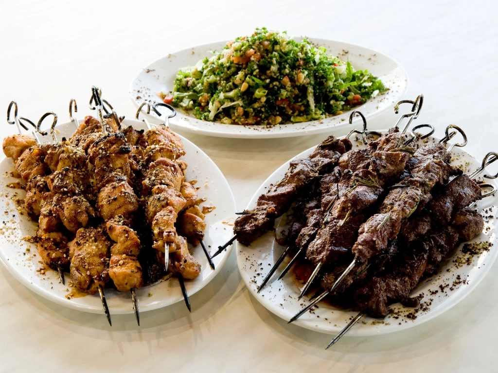 Chicken and Lamb Skewers with Tabouleh