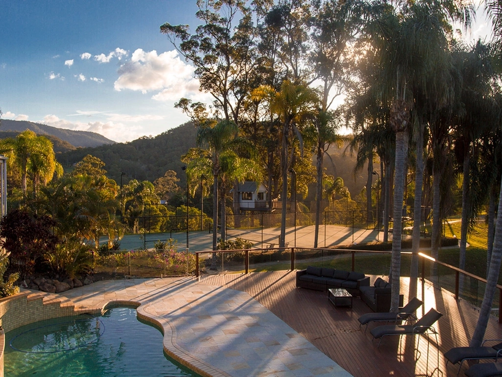 Views over the Resort Style Pool and Tennis Court