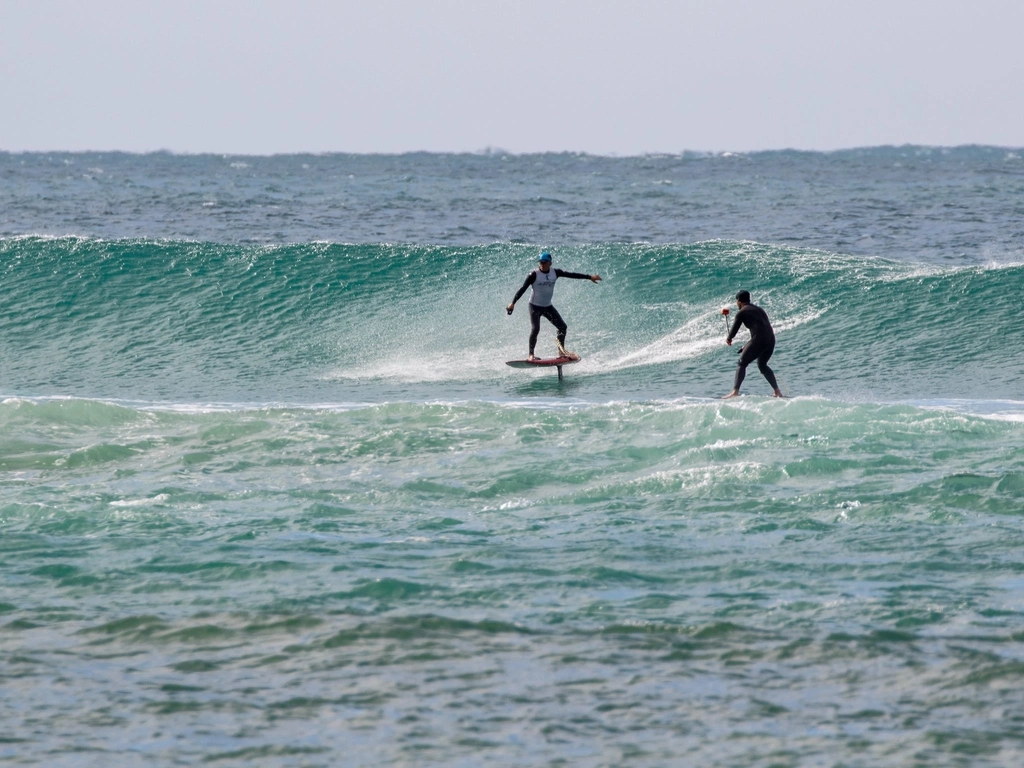 Learning to hydrofoil waves