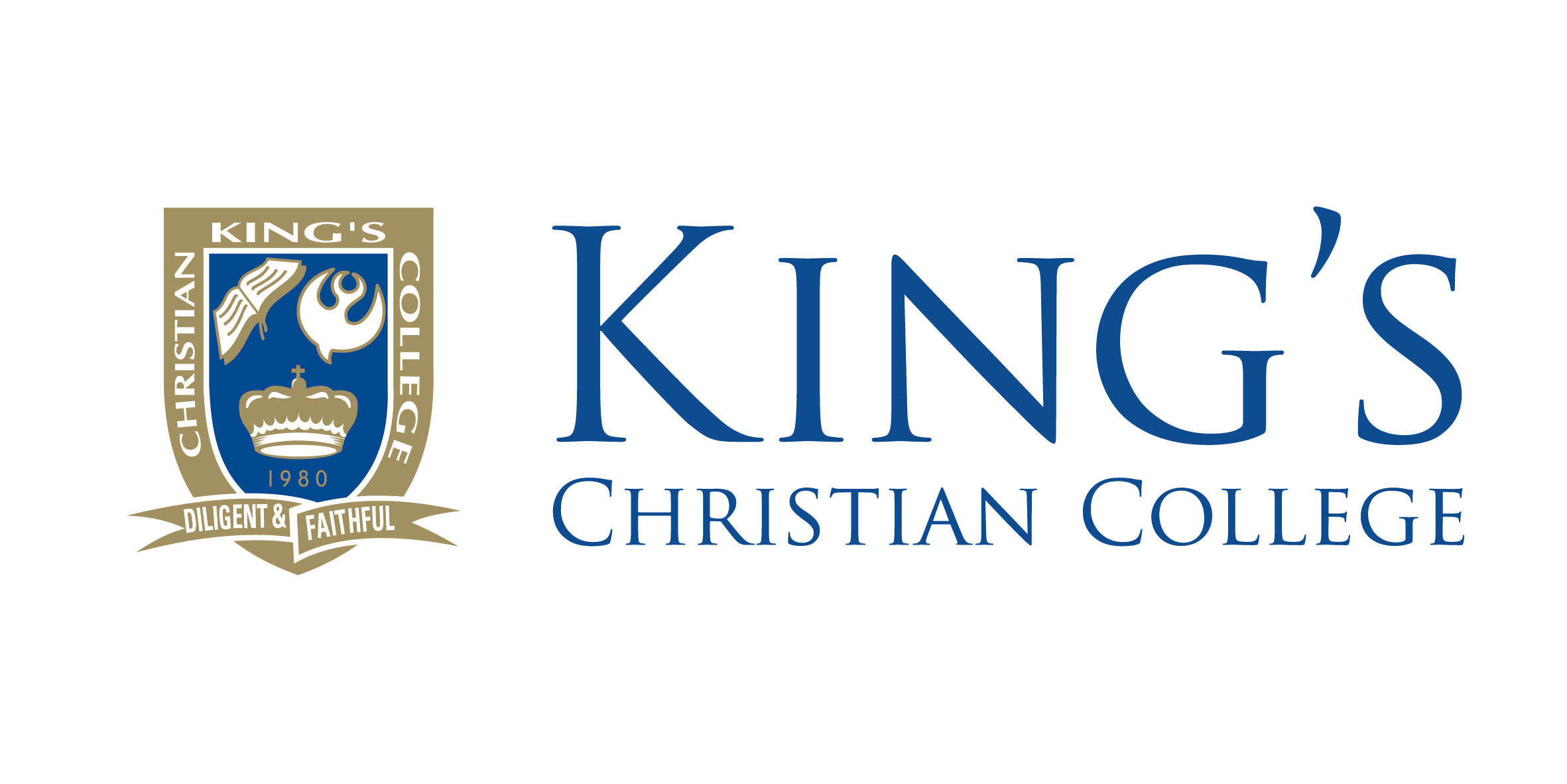 King's Christian College Stacked (with crest) Logo