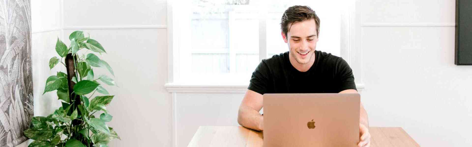 Student on laptop