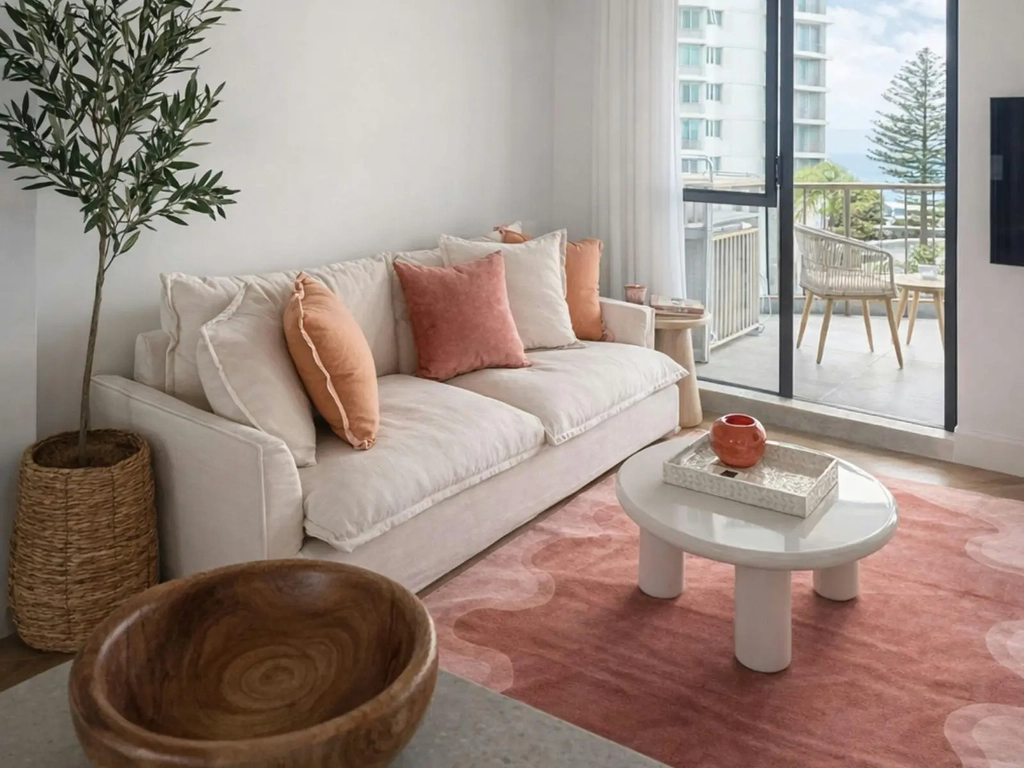 2 bedroom unit in Burleigh - lounge