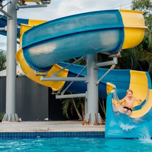 Pool with 35 metre mega water slide