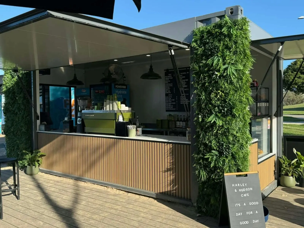 Harley and Hudson Coffee Bar Side View