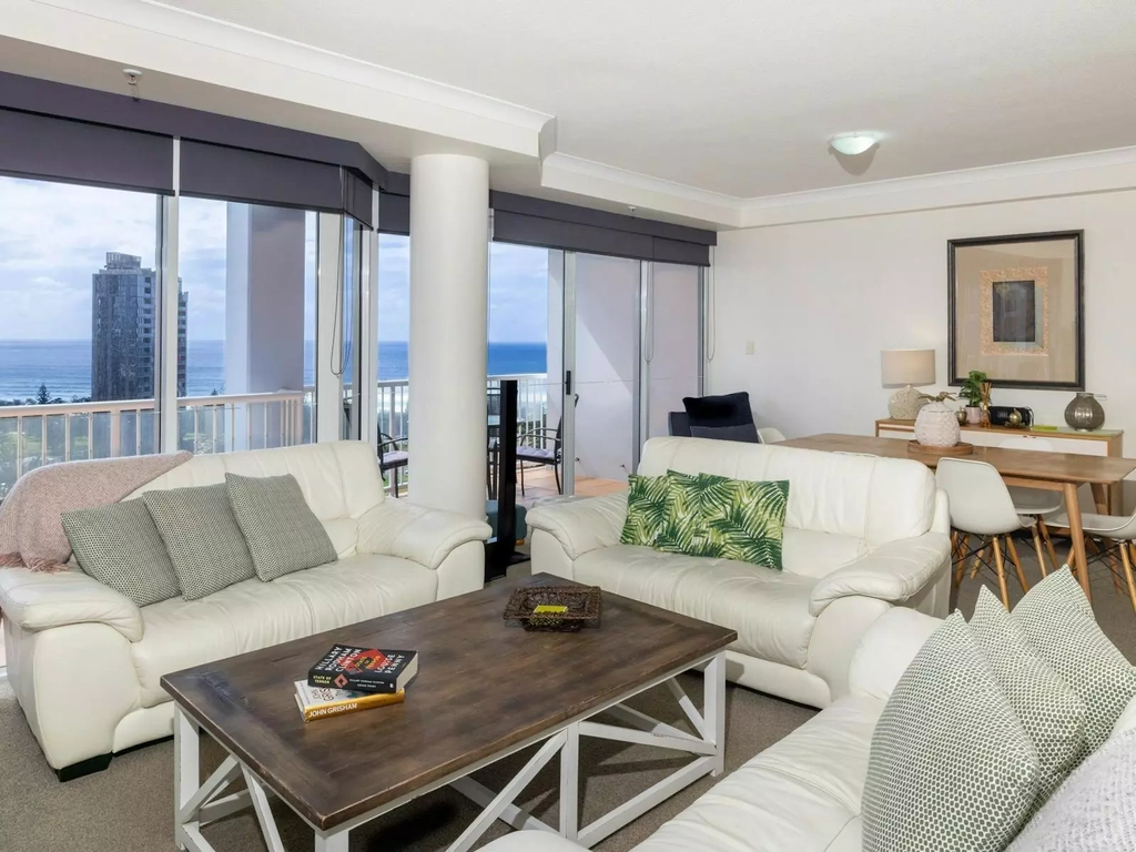 Living room with ocean views