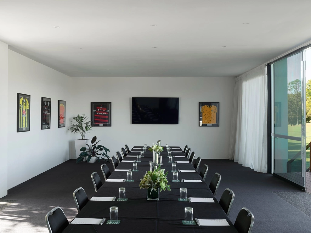 Conferencing and events facility with sports field