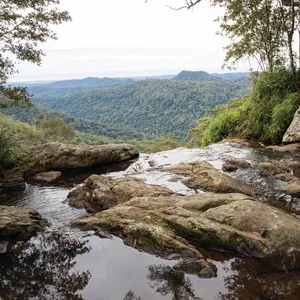 Creek and waterfalls of Twin Falls, Springbrook National Park