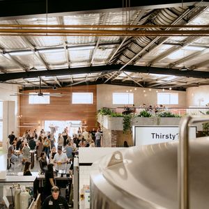 Expansive view of the Taproom