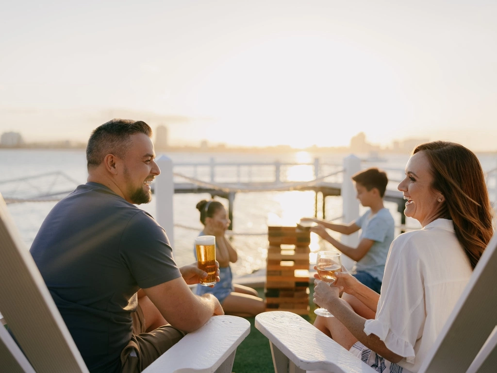 Sunset views at the Boatshed Bar & Grill