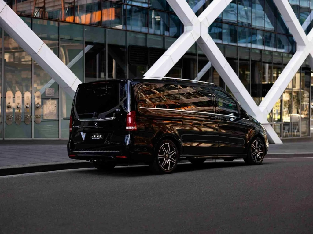 Luxury Mercedes V-Class parked for VIP transfer in Gold Coast.