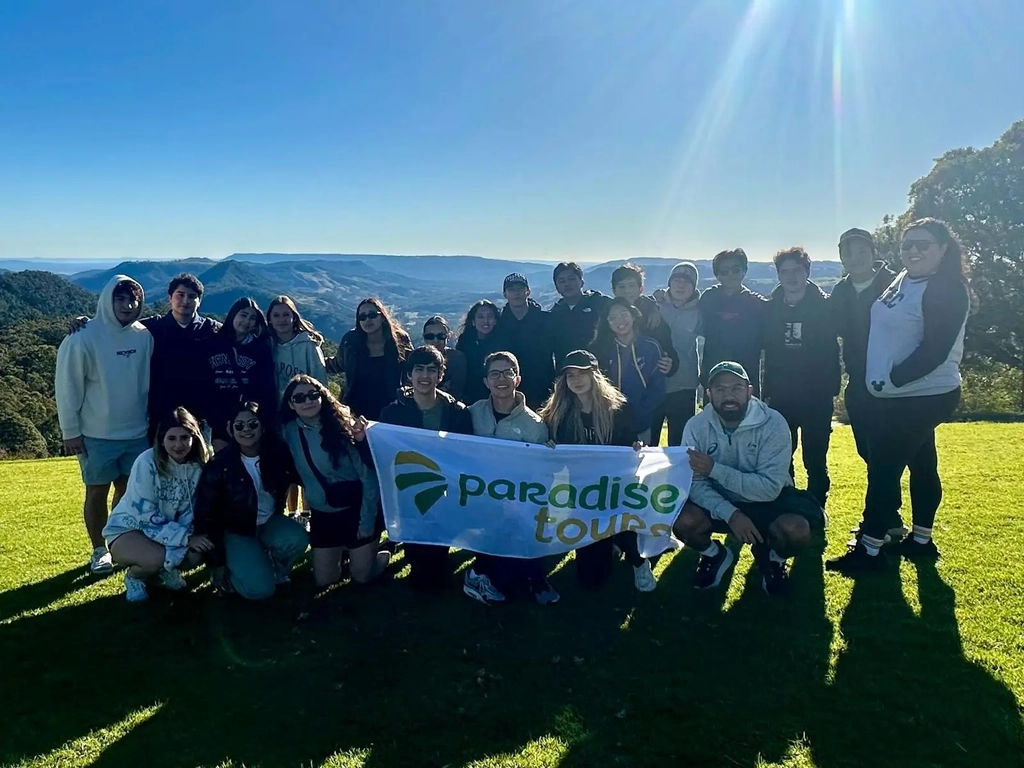 Paradise Tours group at scenic lookout