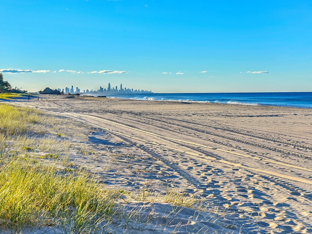 Beachfront looking towards Surfers Paradise