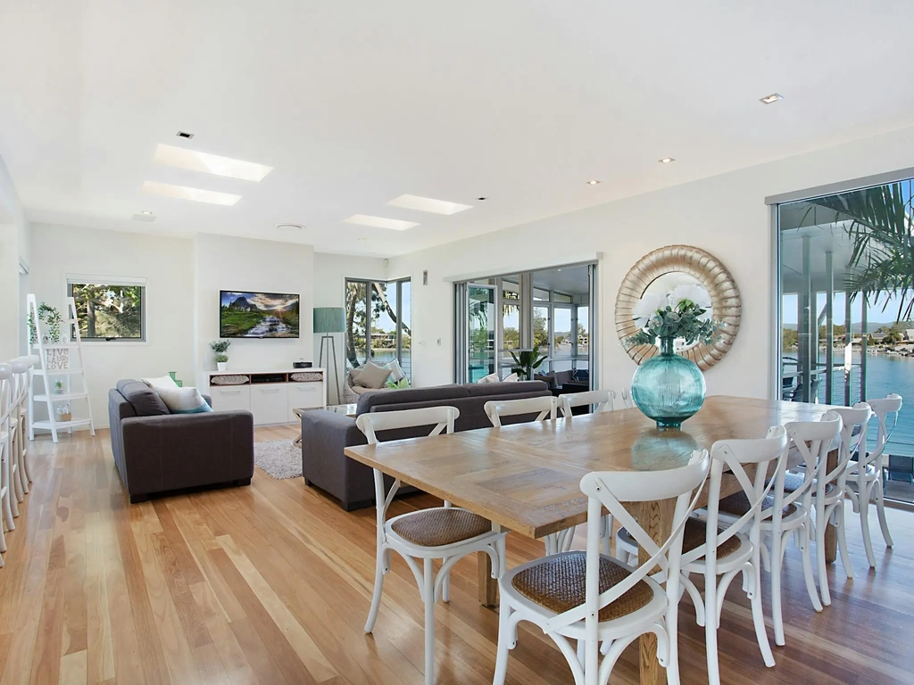 Open plan living and dining