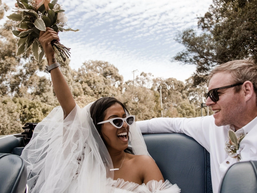 Photo of bride and groom