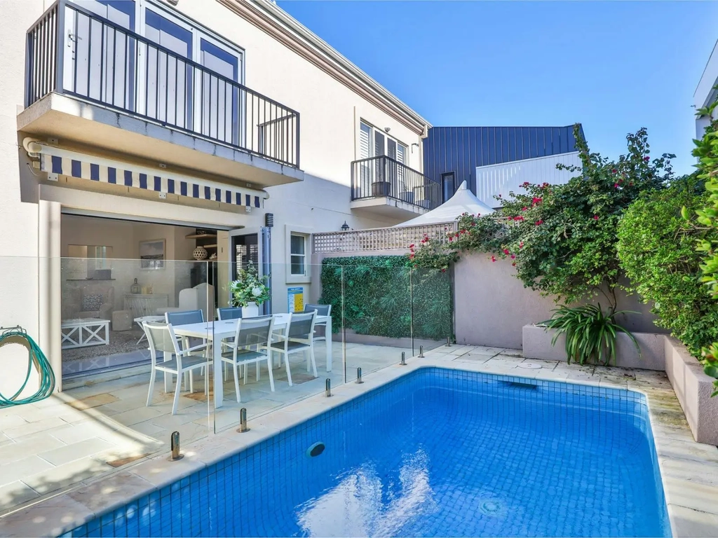 Rear of property showing the pool